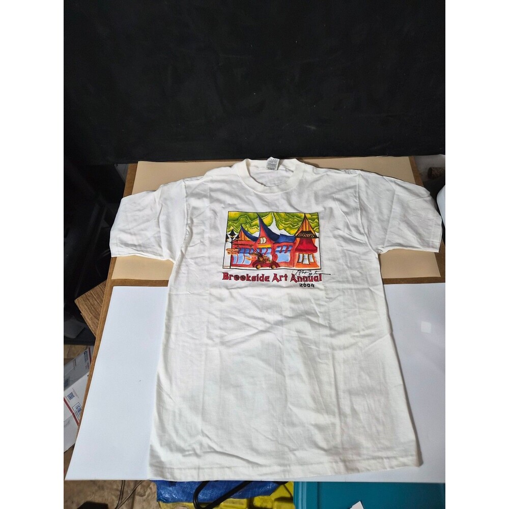 Vintage 2004 Brookside Art Annual T-Shirt Signed Artist Autograph Kansas City Fe